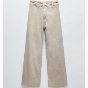 Zara Marine Straight Jeans. Color - Stone